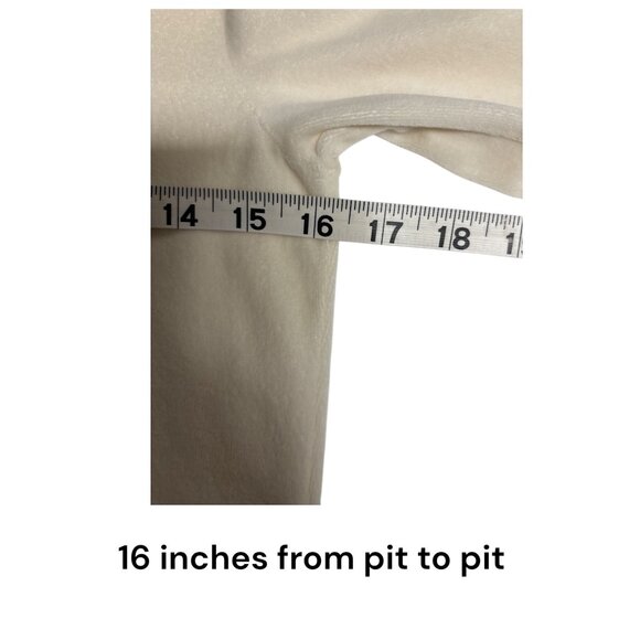 James Perse Womens Long Sleeve Cream Top Size 2 Lightweight Cotton Blend - Picture 5 of 6